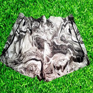 Xersion Womens Size 3X Active Running Shorts Color Black Marble Stretch Mid-Rise